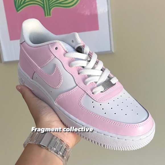 Nike Air Force 1 Pale Pink Custom - Picture 2 of 7
